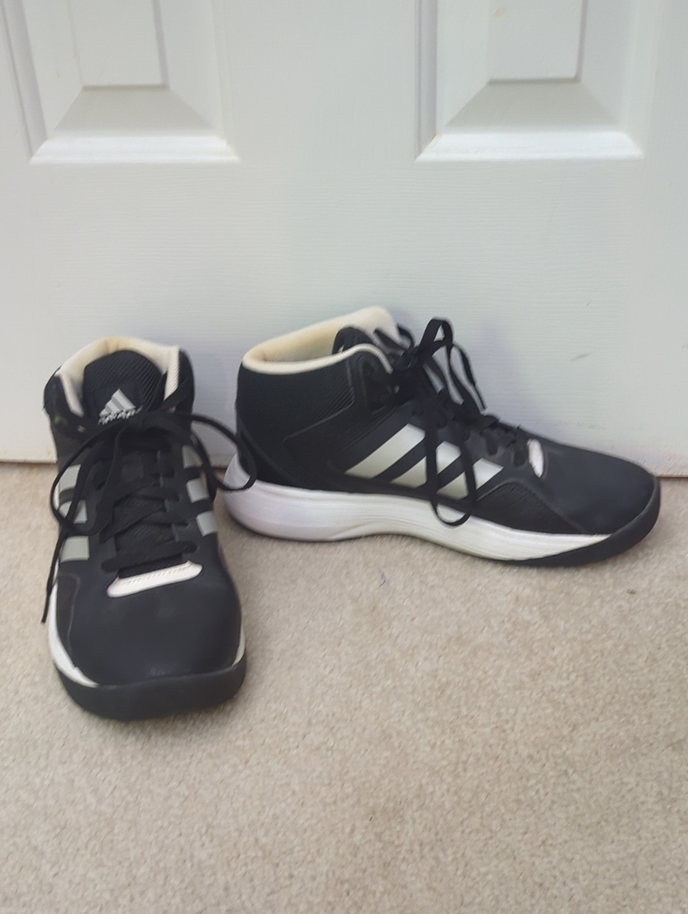 Adidas Men’s Black and White Athletic Sneakers
